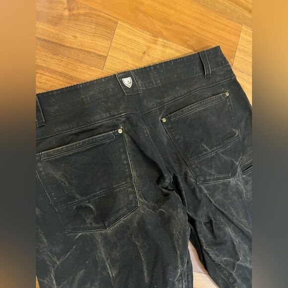Kuhl Rydr vintage patina mens Black Denim Jeans pants size 38x32 - Picture 10 of 11